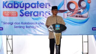 Mendes Yandri Susanto Saat Melakukan Kunjungan Kerja ke Desa Tenjo Ayu, Kecamatan Tanara, Kabupaten Serang