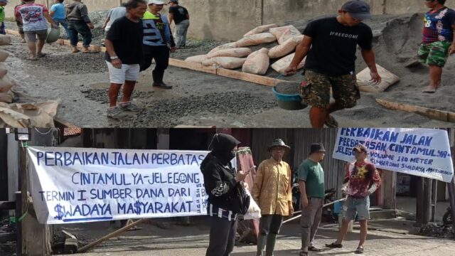 Dinilai Luput Perhatian Pemerintah, Warga Cinta Mulya Patungan Perbaiki Jalan Sepanjang 130 Meter